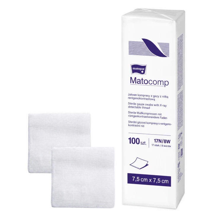 Kompresy 7,5cm x 7,5cm 100 szt.
