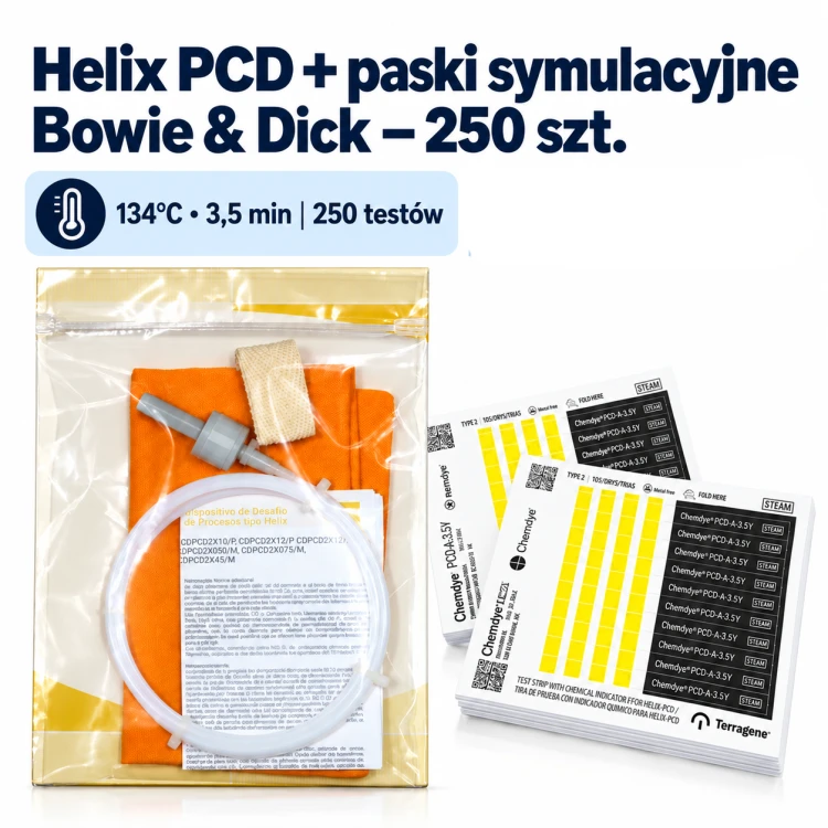 Helix PCD + paski symulacyjne Bowie & Dick