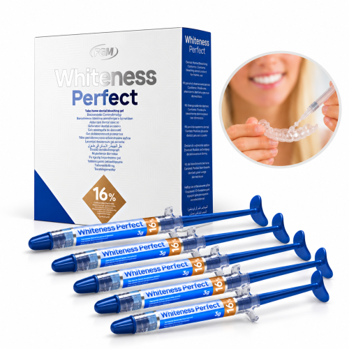 Whiteness Perfect 16% Kit FGM – żel do wybielania nakładkowego, 5 strzykawek