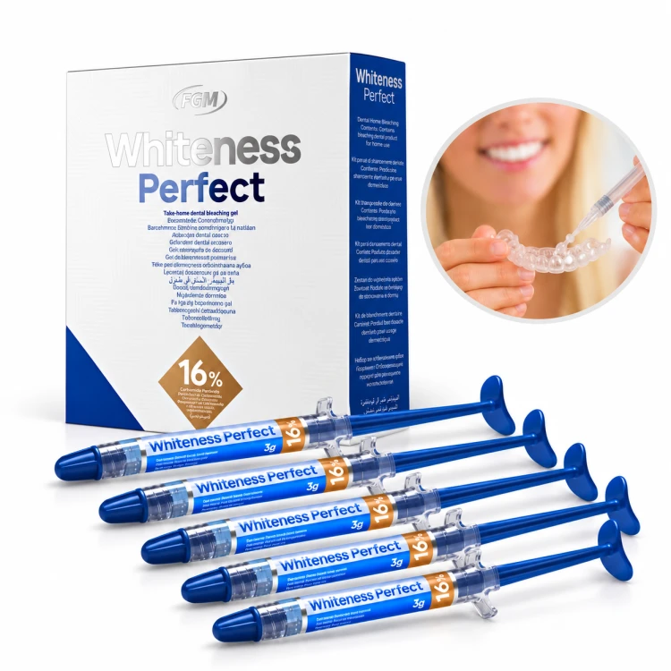 Whiteness Perfect 16% Kit FGM – żel do wybielania nakładkowego, 5 strzykawek