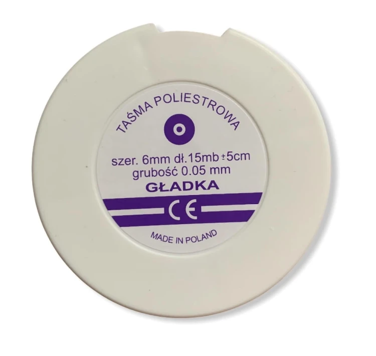Taśma poliestrowa gładka 6mm/0,05mm | FINC