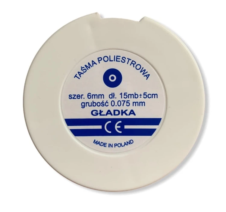 Taśma poliestrowa gładka 6mm/0,075mm | FINC