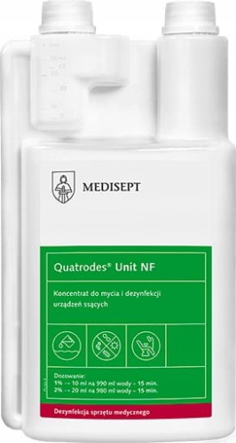 Quatrodes® Unit NF – Koncentrat do Mycia i Dezynfekcji Urządzeń Ssących