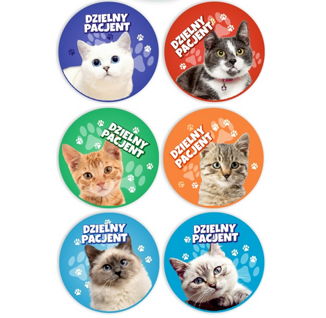 Naklejki DZIELNY PACJENT - KOTKI - WYCIĘTE 90szt (2).png