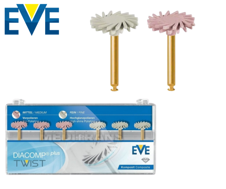 EVE Diacomp RA342 14mm 6x Gumki diamentowe do kompozytu
