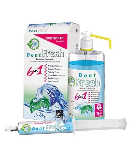 Dent Fresh Original – płukanka z chlorheksydyną | Zestaw startowy 1 l | Cerkamed
