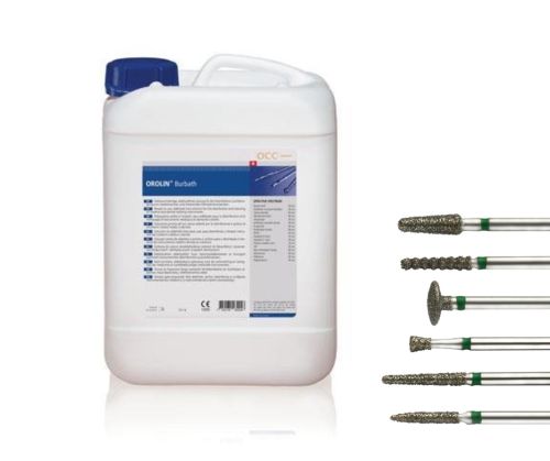 Butelka OROLIN® Burbath 5L – gotowy do użycia środek do dezynfekcji narzędzi dentystycznych i chirurgicznych