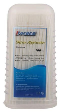 Mikroaplikatory pędzelki (op. 100 szt.) białe 1,0mm
