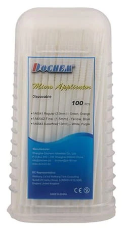 Mikroaplikatory pędzelki (op. 100 szt.) białe 1,0mm