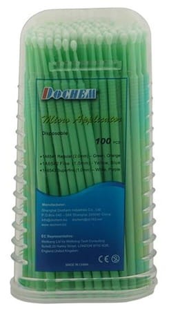 Mikroaplikatory pędzelki (op. 100 szt.) zielone 2,0mm