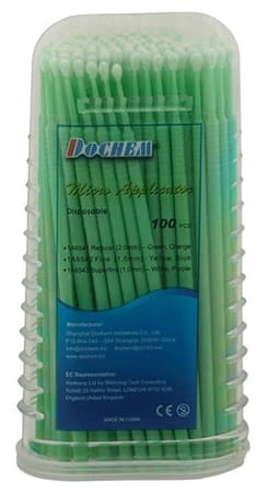 Mikroaplikatory pędzelki (op. 100 szt.) zielone 2,0mm