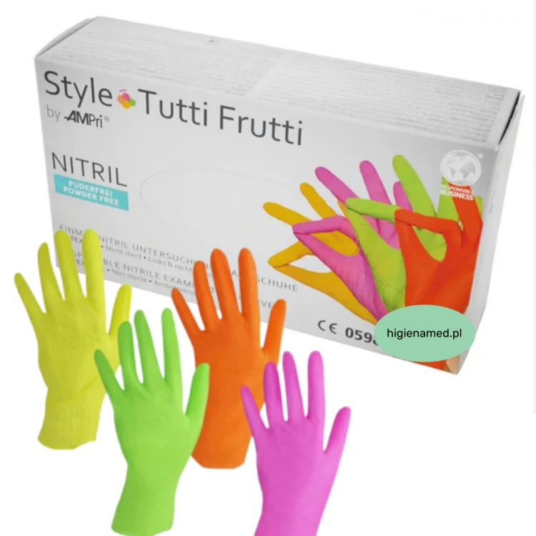 Rękawice nitryl XS-100 szt TUTTI FRUTTI