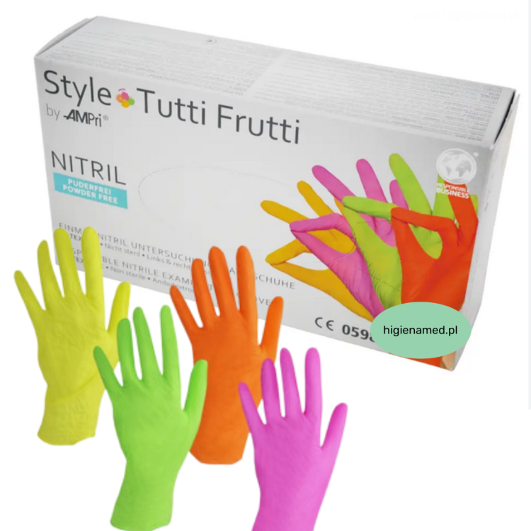 Rękawice nitryl XS-100 szt TUTTI FRUTTI