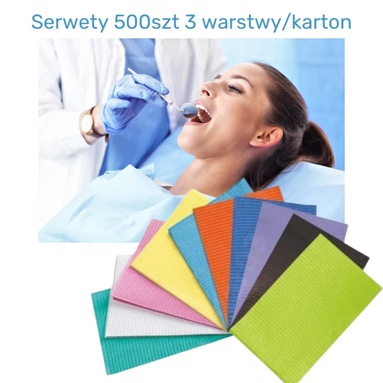 Serwety 500szt 3 warstwy/karton