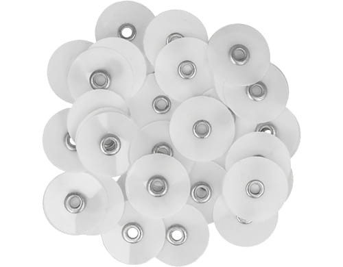 Krążki polerskie 14 mm - białe superfine (1.734) 40szt. TOR