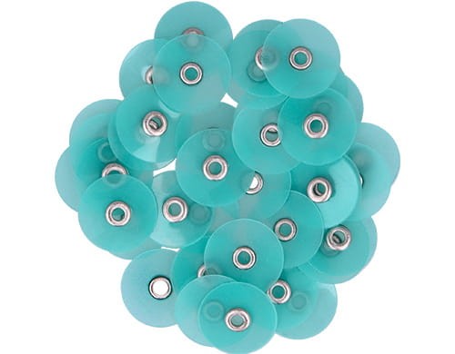 Krążki polerskie 14 mm -zielone Medium (1.732) 40szt. TOR