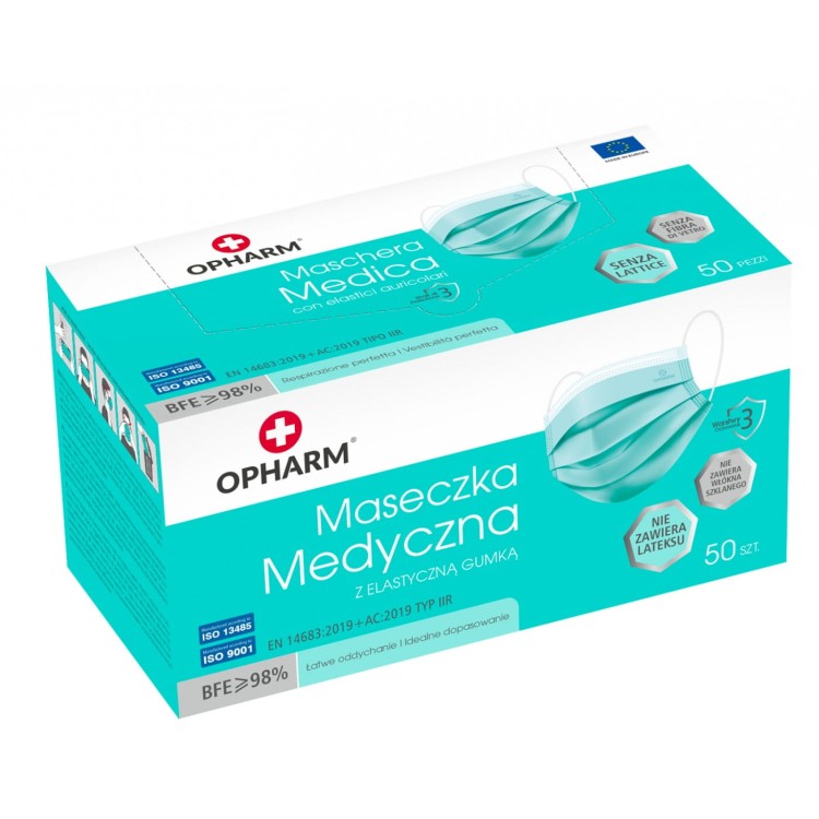 Maseczki Medyczne  Opharm 50 sztuk