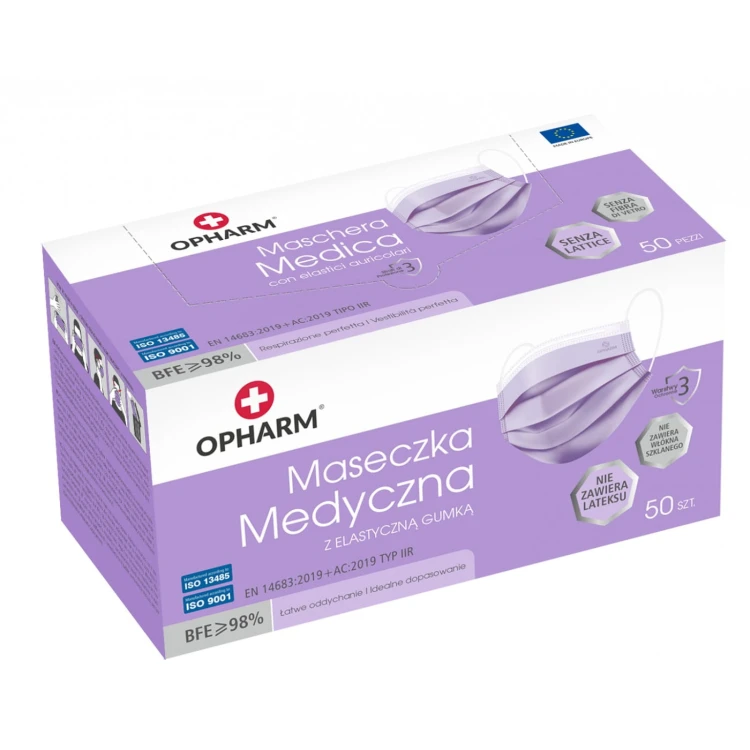 Maseczki Medyczne  Opharm 50 sztuk