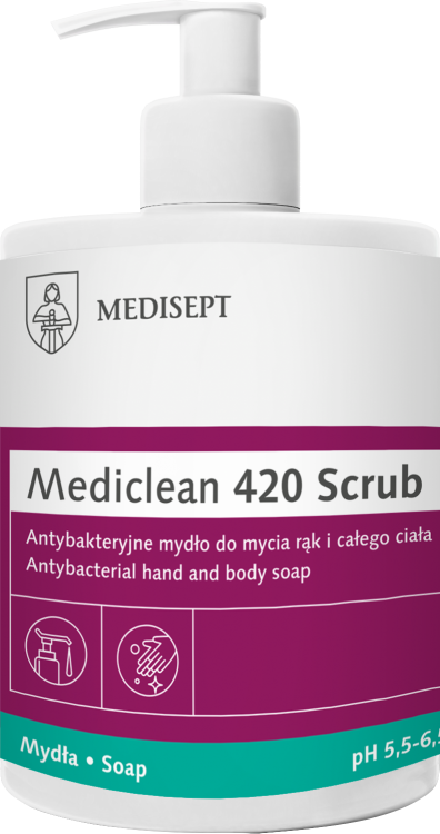 Mediclean 420 Scrub – łagodne antybakteryjne mydło do rąk i ciała